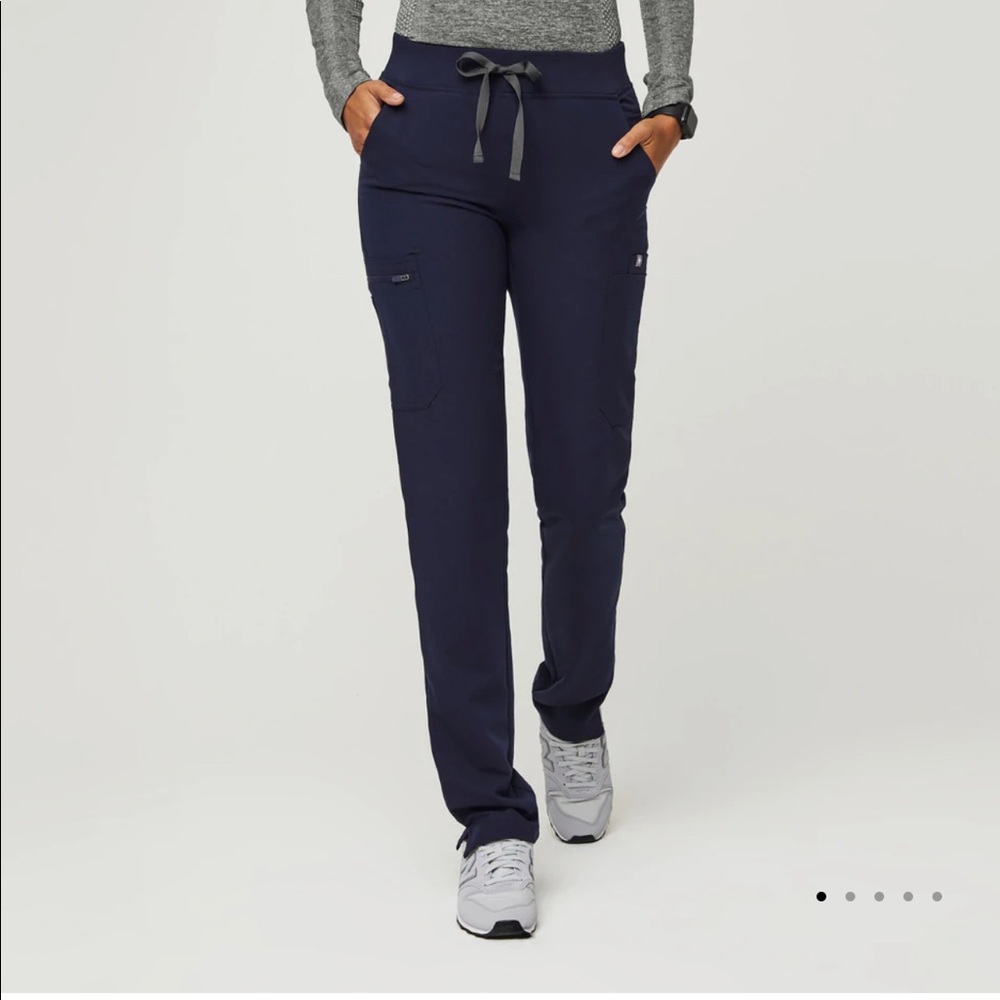Navy FIGS Yola skinny scrub pants